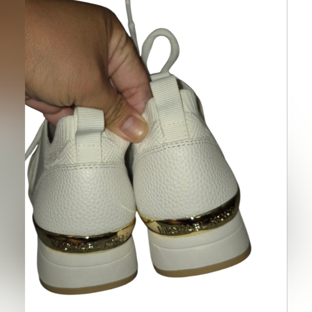Michael Kors White Knit Sneakers - Picture 6 of 11